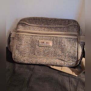 Jordache Textured Brown and Tan Messenger Bag